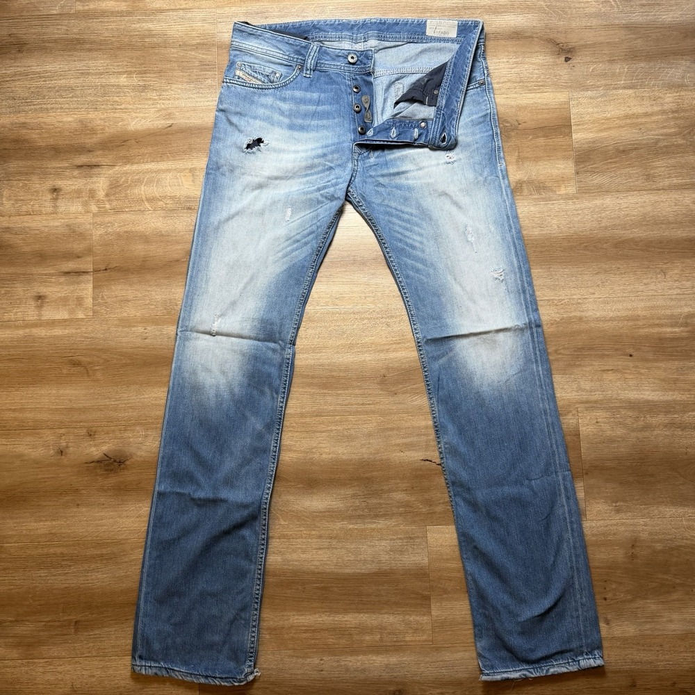 Diesel Safado Jeans Men 32x34 Slim Straight Light Wash Thrash 0830W (Tag 31)